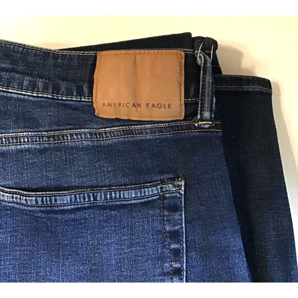 AMERICAN EAGLE- AIRFLEX+ DARK WASH STRAIGHT LEG MEN'S JEANS SIZE 34X32 - Picture 3 of 9